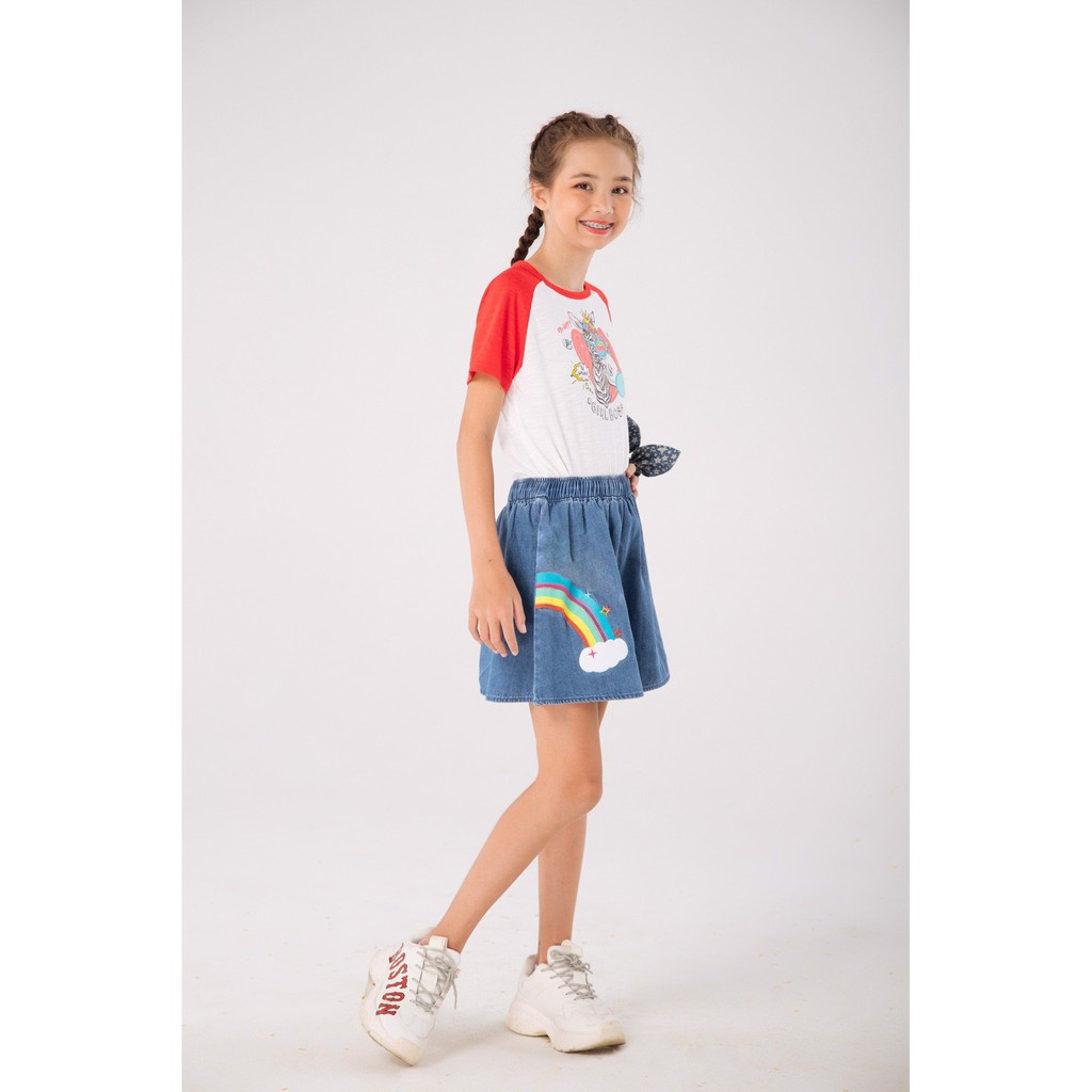 Chân Váy Bé Gái M.D.K Rainbow Denim Skirts M.D.K - chất liệu Eco Denim mềm mại, an toàn với làn da bé