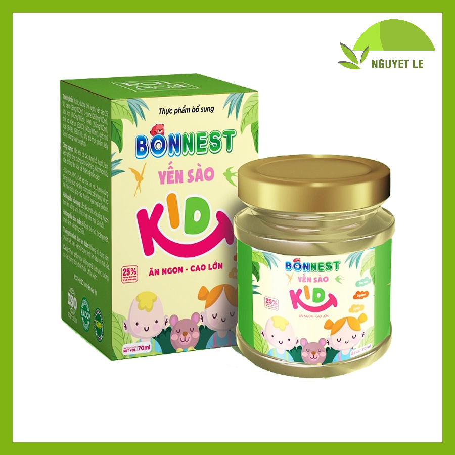 Nước Yến Sào Cao Cấp Bonnest Kids Tăng Cường Sức Đề Kháng Và Kích Thích Tiêu Hoá