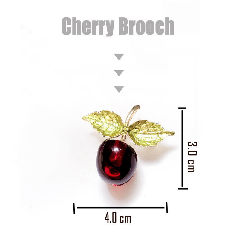 Ghim Cài Áo Hình Trái Cherry Nhỏ Dễ Thương Dành Cho Nữ