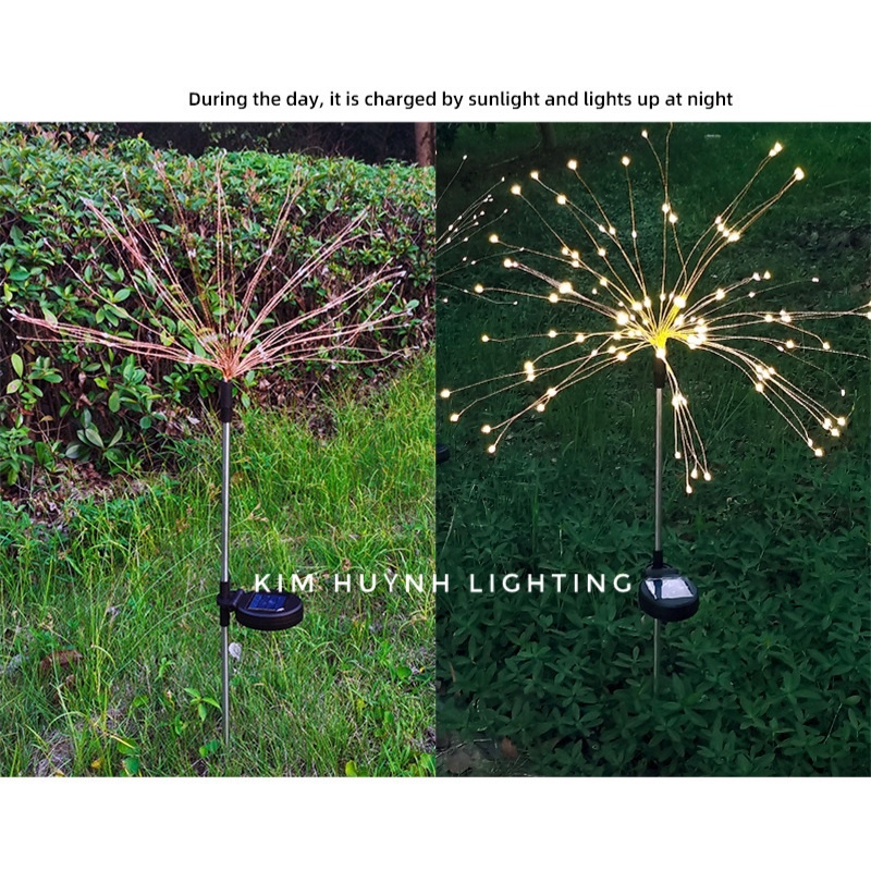 Đèn LED pháo hoa năng lượng mặt trời 8 CHẾ ĐỘ NHÁY trang trí sân vườn lối đi ngoài trời