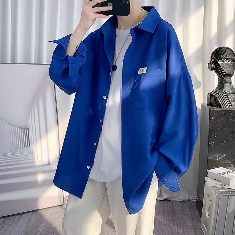 Áo Sơ Mi Nam Dài Tay Màu Trơn Thời Trang Hàn Quốc