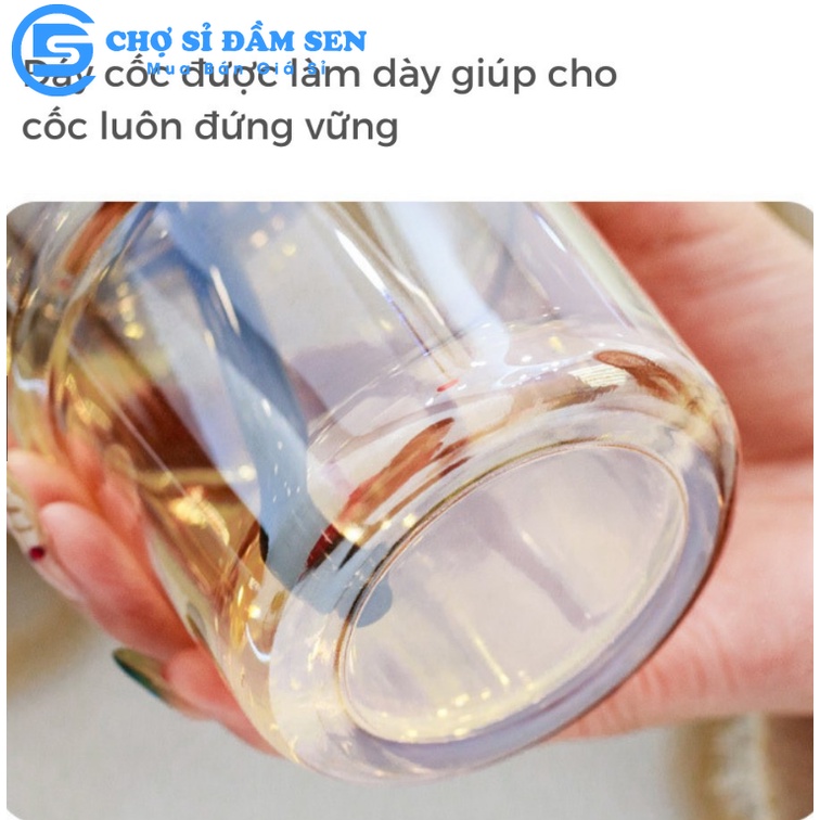 Ly thủy tinh có nắp đậy và ống hút bọc da chống nóng dung tích 450ml G397-LyBaoDa