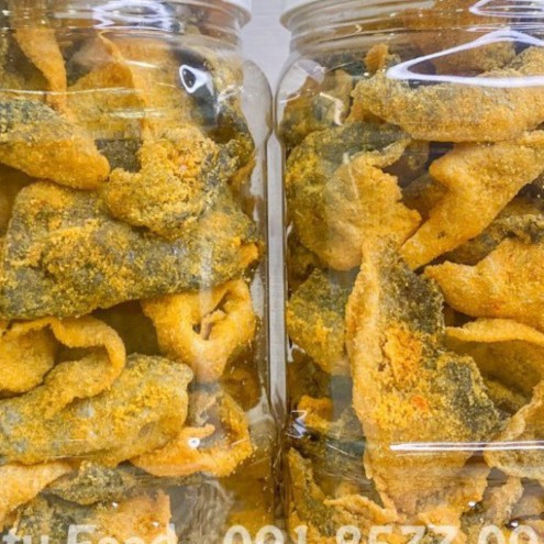 Da Cá Hồi Trứng Muối  da cá sấy giòn, TIỆM ĂN VẶT NHÀ SURI