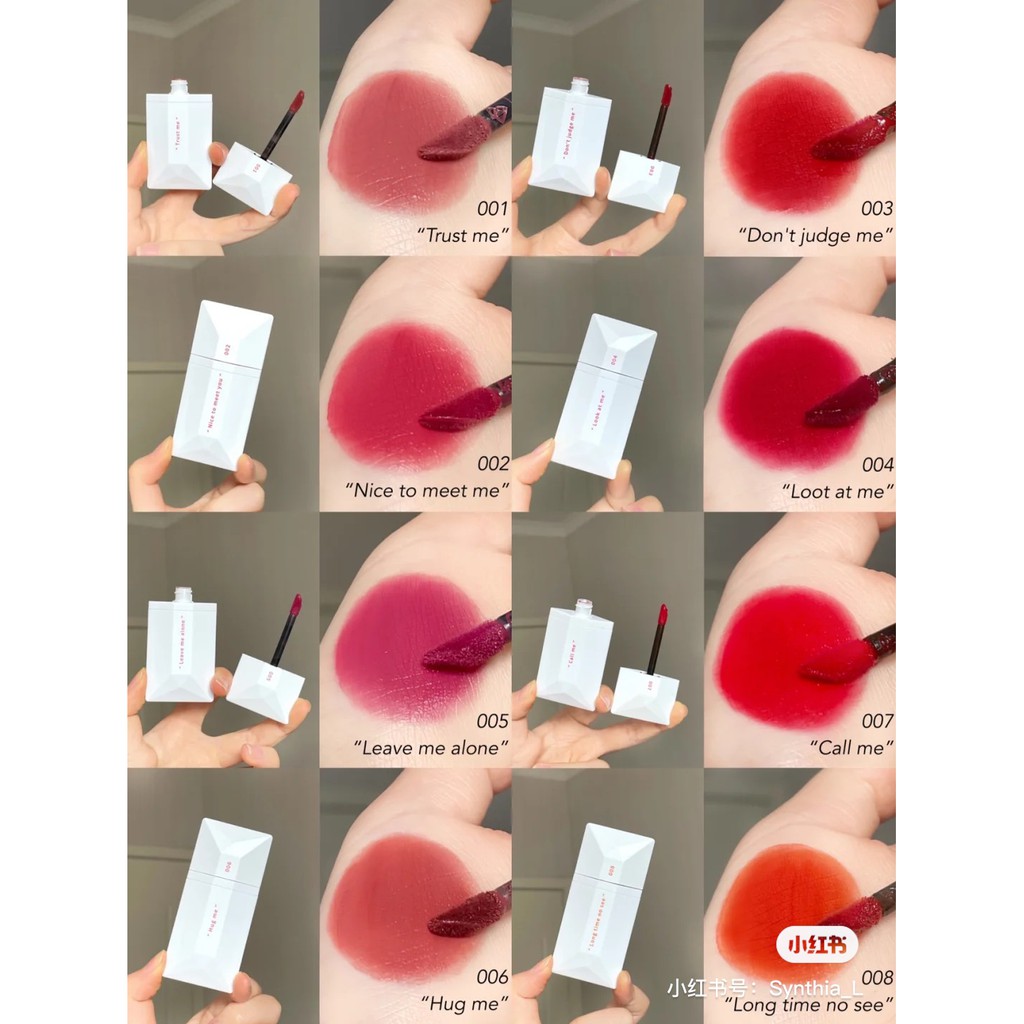 Có sẵn - Son kem danh thiếp perfect diary name card velvet lip stain