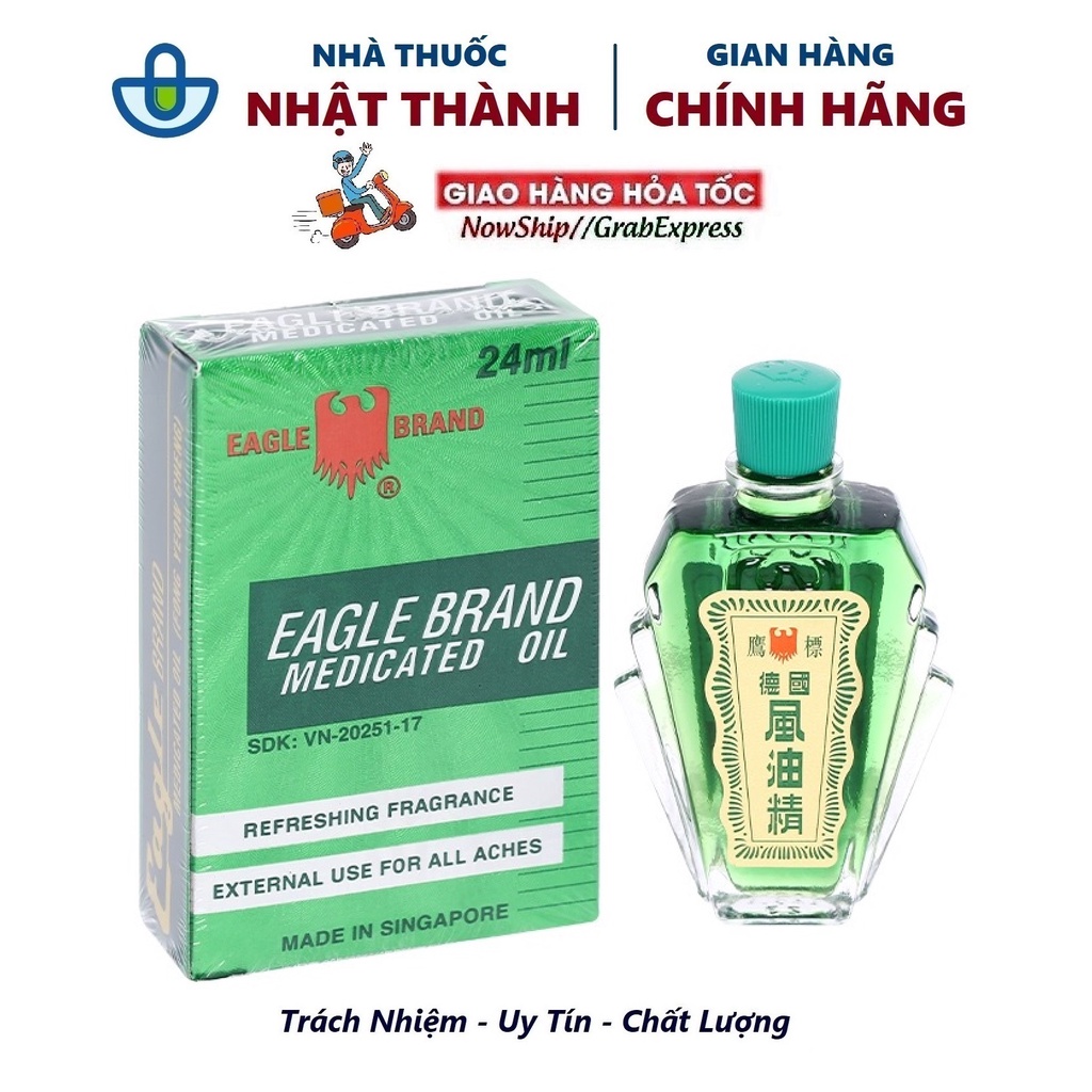 Dầu gió xanh Singapore Eagle Brand 24ml - Nhà thuốc Nhật Thành