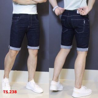 QUẦN SHORT JEAN NAM MÀU XANH TRƠN CHẤT CO GIÃN HÀNG XỊN BÁN SHOP MS6