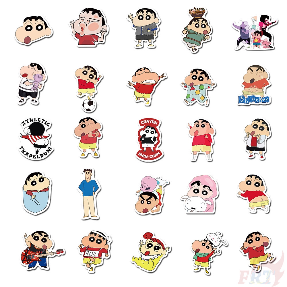 ❉ Crayon Shin-chan Series 01 Stickers ❉ 50Pcs/Set Anime DIY Fashion Decals Doodle Stickers