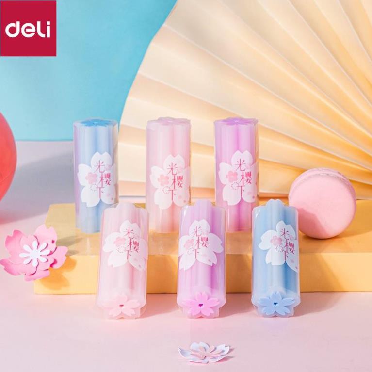 Gôm tẩy hình hoa anh đào Nhật Bản Deli -1 chiếc - dành cho học sinh - 71135/ 71136