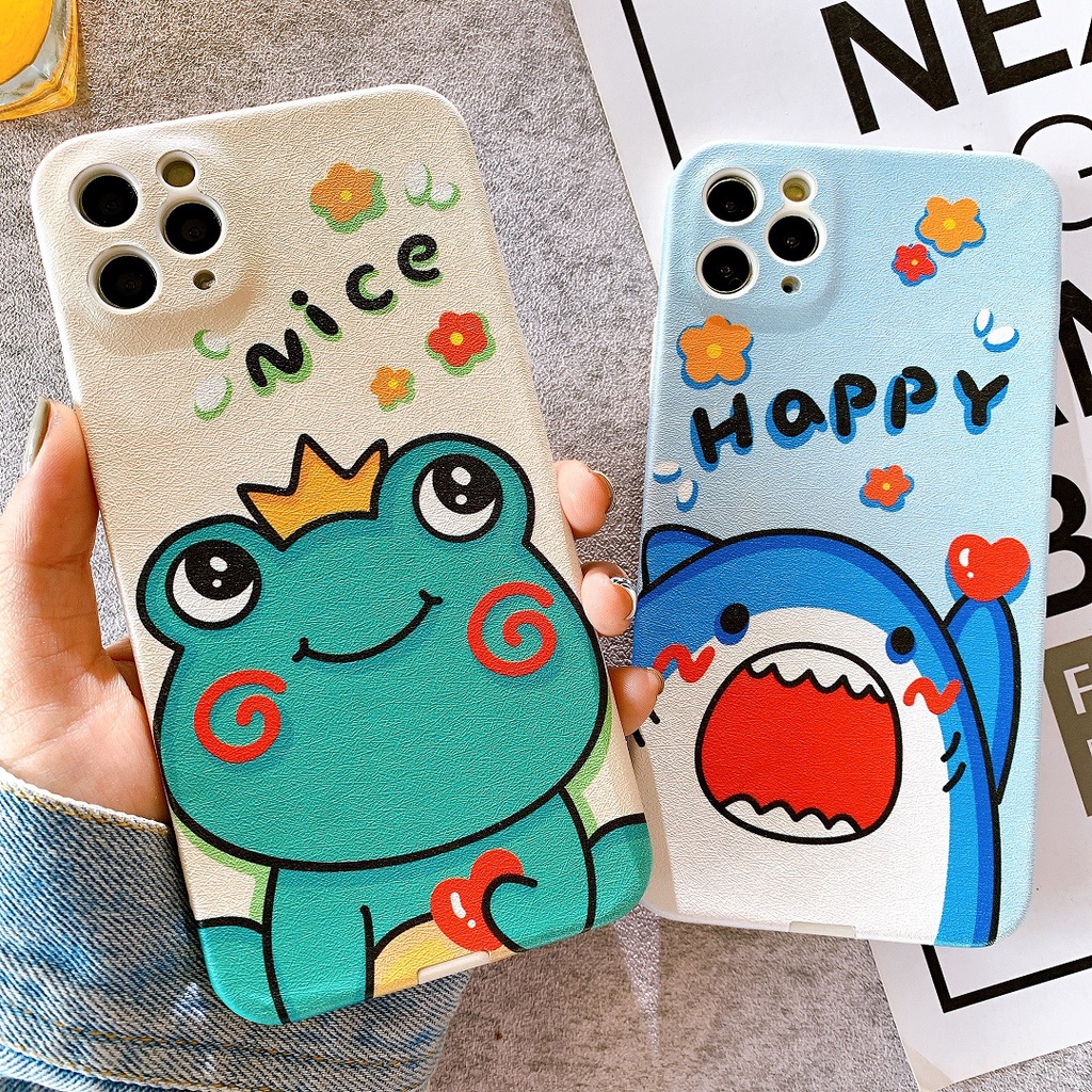 ỐP LƯNG DA IMD DÀNH CHO IPHONE FULL VIỀN BẢO VỆ CAMERA FROG X SHARK - N2458