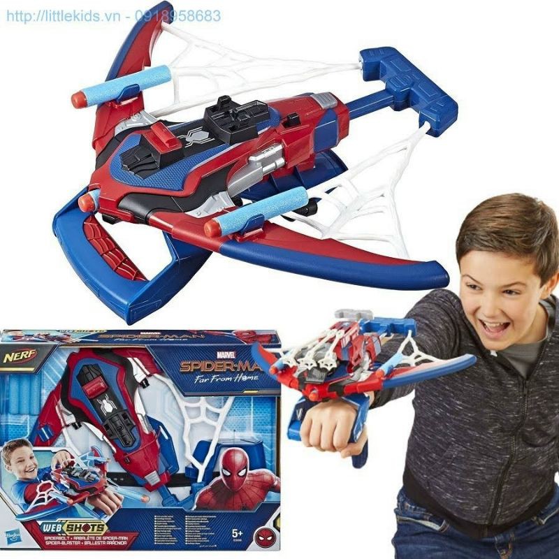 Chính hãng Cung Nhện Spiderman Nerf - Hasbro - Mỹ cho bé
