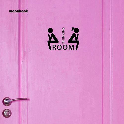 Miếng Dán Trang Trí Cửa Nhà Vệ Sinh Họa Tiết Unisex Độc Đáo DIY