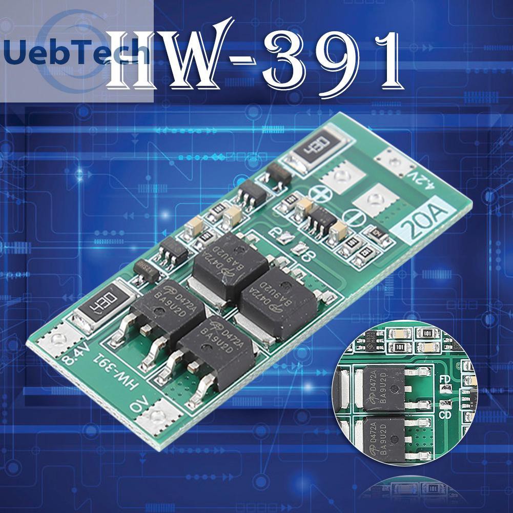 Bảng Mạch Bảo Vệ Pin Lithium 2s 20a Bms 7.4v 8.4v 18650