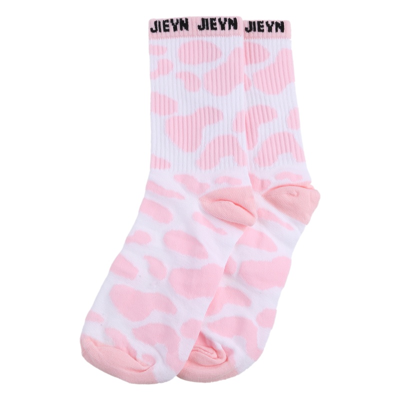 Vớ Thể Thao In Họa Tiết Bò Sữa Phong Cách Harajuku Nhật Bản Harajuku Đường Phố Đơn Giản Cho Nữ