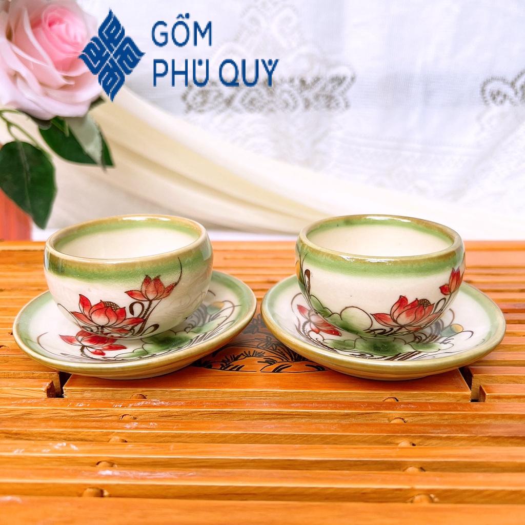 Bộ Ấm Chén Uống Trà 🎁 Gốm Sứ Bát Tràng 🎁 Bộ Ấm Trà,gốc Cây Bé Sen Đẹp Decor Gomphuquy Đl02