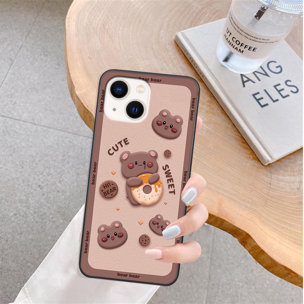 Ốp lưng ip 13 / 13 MINI in hình Gấu nâu - hồng, Gấu Be@rick  cực CUTE, DỄ THƯƠNG