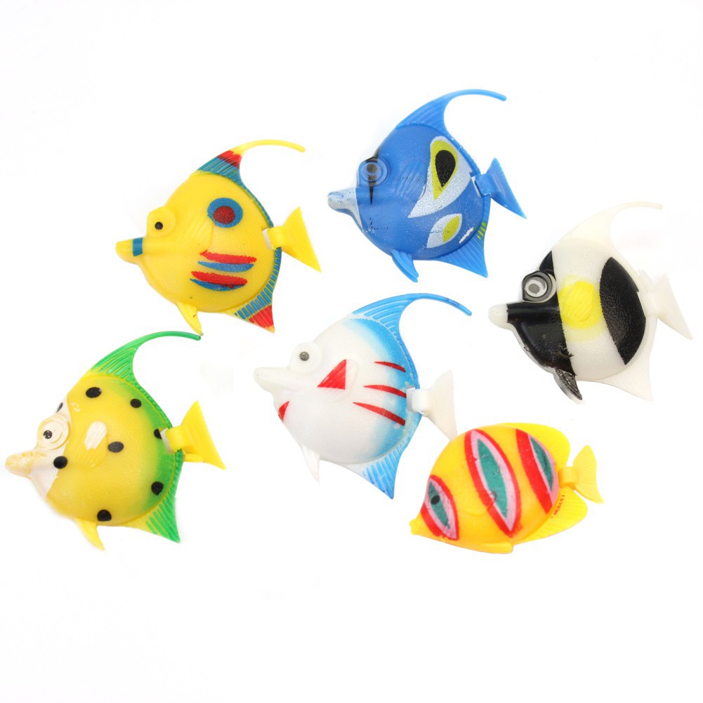 6 con cá nhựa đồ chơi cho bé