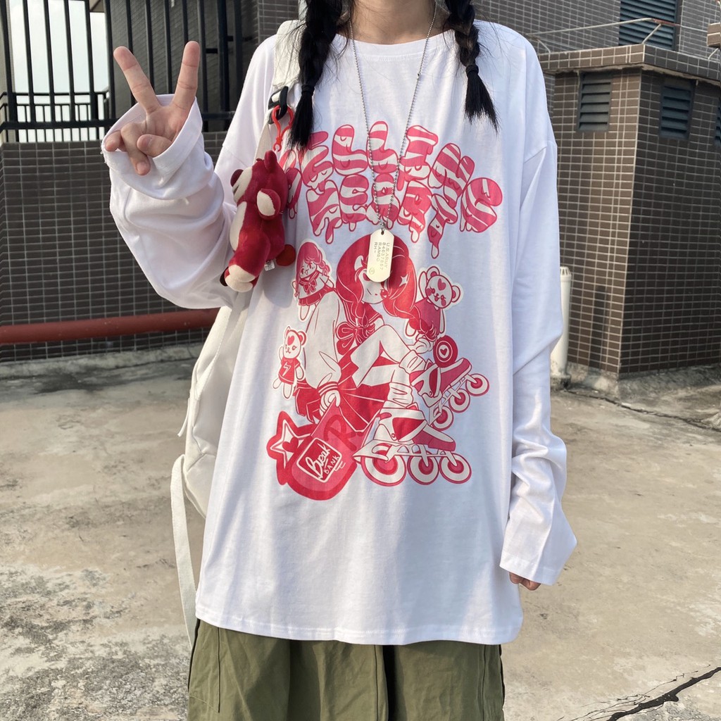 Áo thun tay dài form rộng NEKO.SG, Áo thun Streetwear SWT12