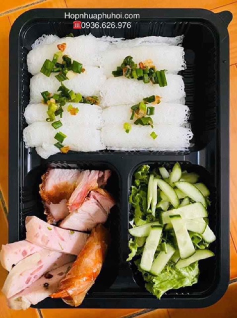 Hộp nhựa 3 ngăn đựng cơm