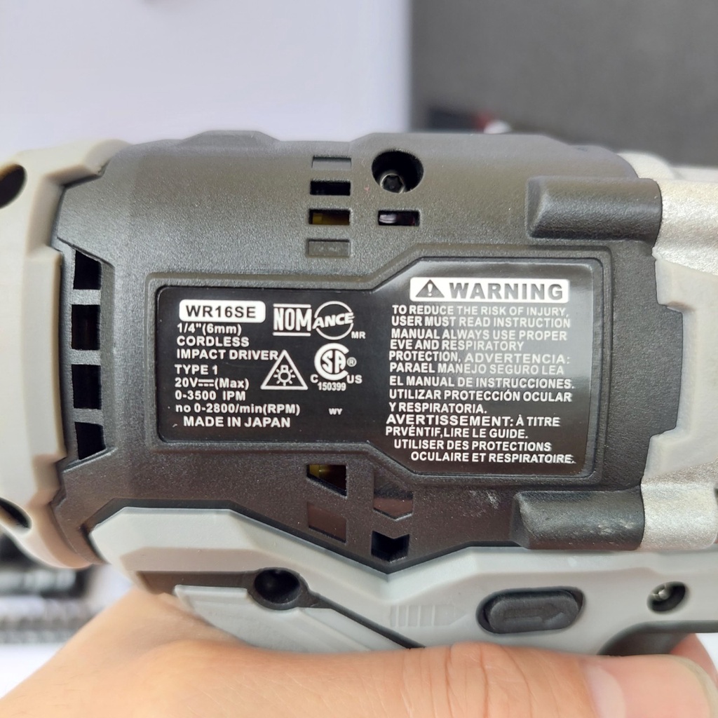Máy Siết Bulong HITACHI 20V Không Chổi Than, Motor Bruschless, 3 Đèn Led Trợ Sáng