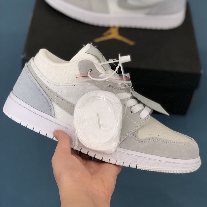 Giày Jodan paris cổ thấp, JD1 Low Paris xanh xám chuẩn SC trung, full size nam nữ