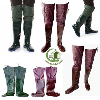 Ủng lửng lội nước câu cá đến đùi, ủng đùi làm ruộng - chọn màu
