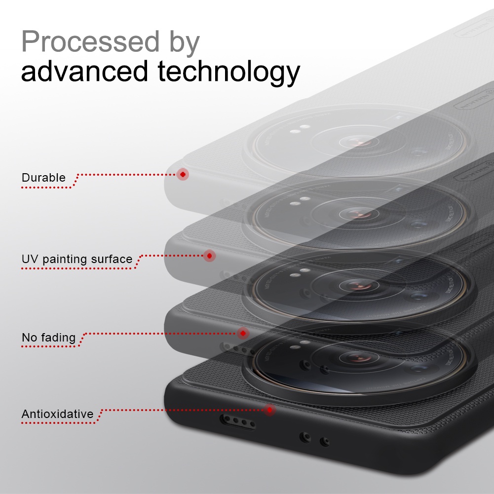 Ốp lưng Xiaomi Mi 12S Ultra Nillkin Frosted Shield PC Ốp lưng Cho XiaoMi Mi12S Pro