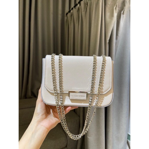 Túi da sần khoá bấm size 20 dây full xích chuẩn xuất xịn hàng cao cấp