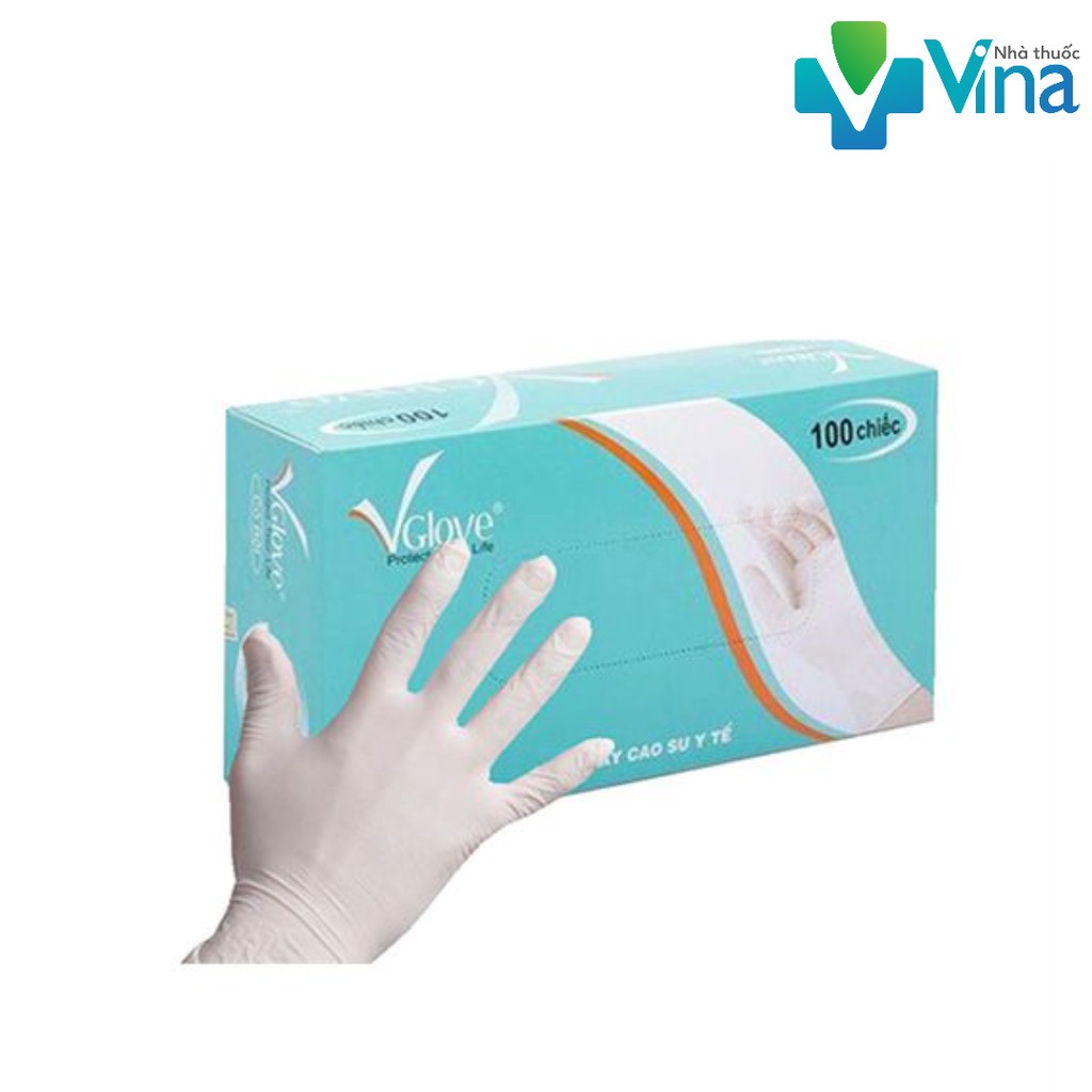 Găng tay y tế có bột 24cm Vglove 5.0g