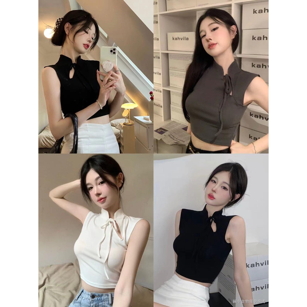 Áo Thun Dáng Ôm Sát Nách Khoét Lỗ Gợi Cảm Mùa Hè Cho Nữ