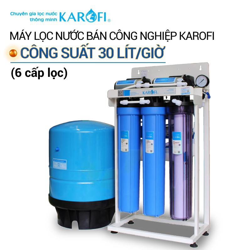 Máy lọc nước RO không tủ bán công nghiệp KAROFI KT-KB30 (6 cấp lọc)