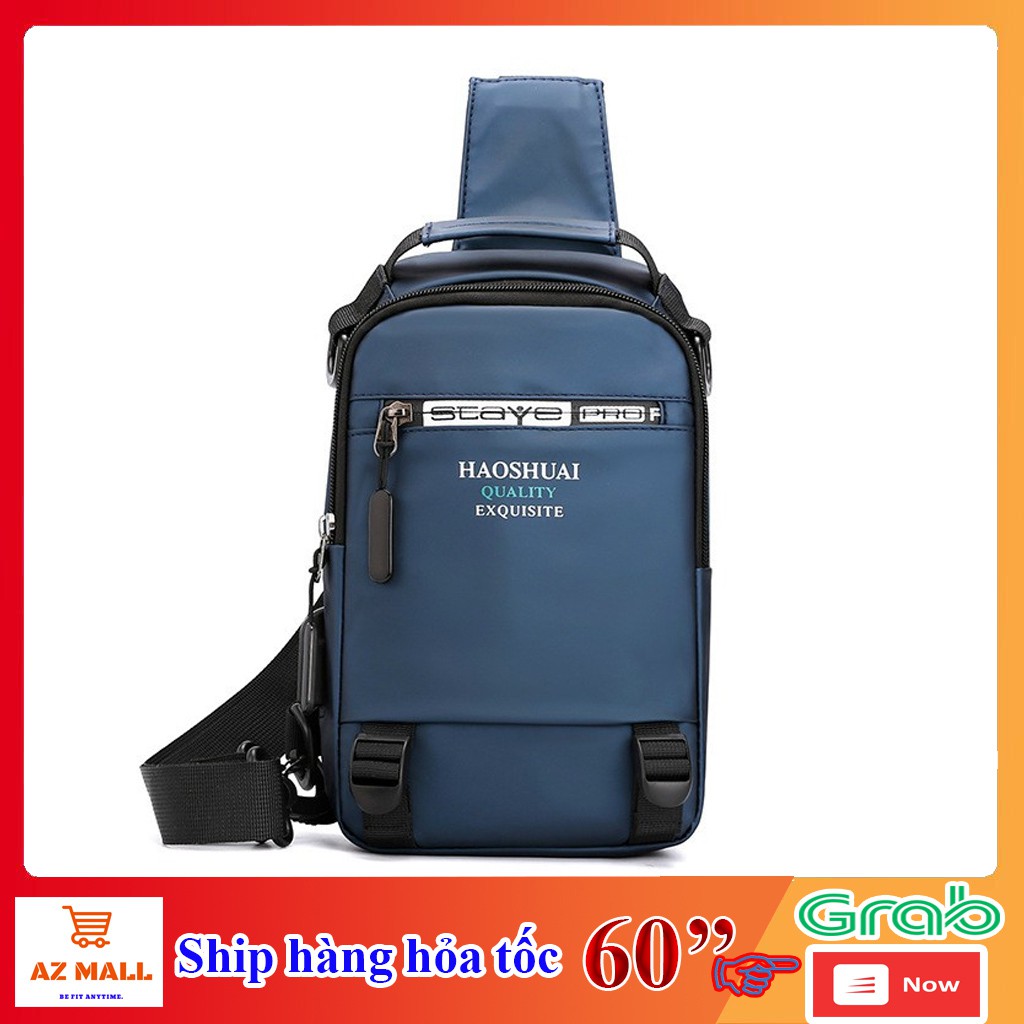 Túi Chéo Nam Vải Polyester Cao Cấp Trống Nước Trống Bụi Trẻ Trung Gọn Gàng Tích Hợp Cổng USB Tiện Dụng | BigBuy360 - bigbuy360.vn