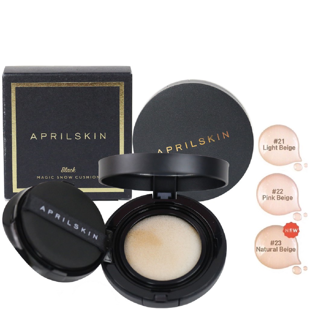 Phấn Nước che phủ tốt Aprilskin Black Magic Snow Cushion