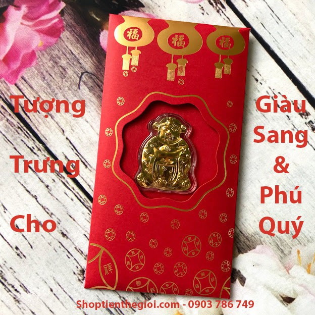 [Giá Rẻ] Bao Lì Xì Thần Tài Mạ Vàng - Quà tặng dành cho dịp tết 2020 - TMT Collection TMT-COLLECTION