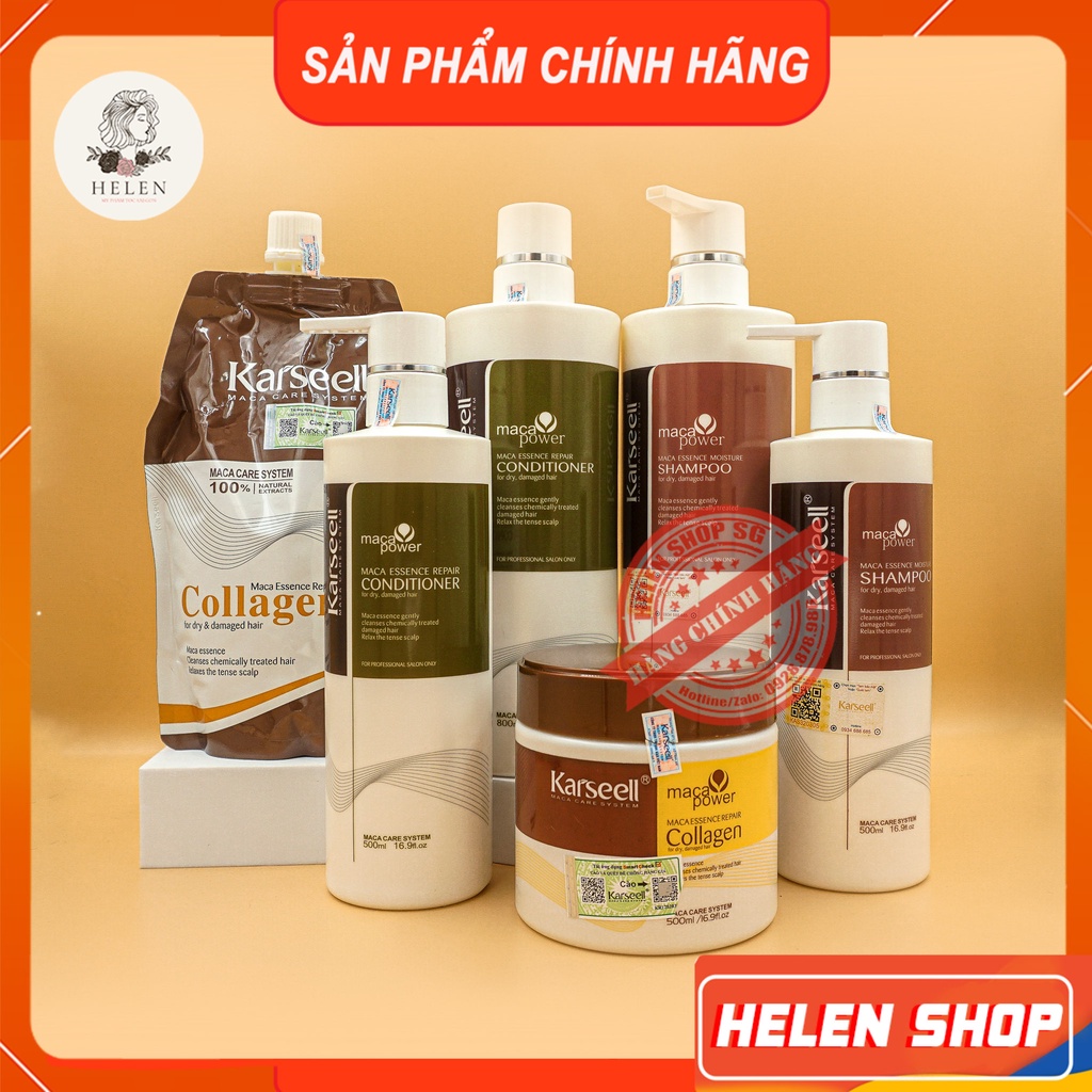 KARSEELL HŨ Kem Ủ Tóc, Hấp Tóc, Kem Phục Hồi Tóc 💖 Chính Hãng 💕 Ủ Tóc Collagen 500ml Dưỡng Tóc, Phục Hồi Tóc Hư Tổn