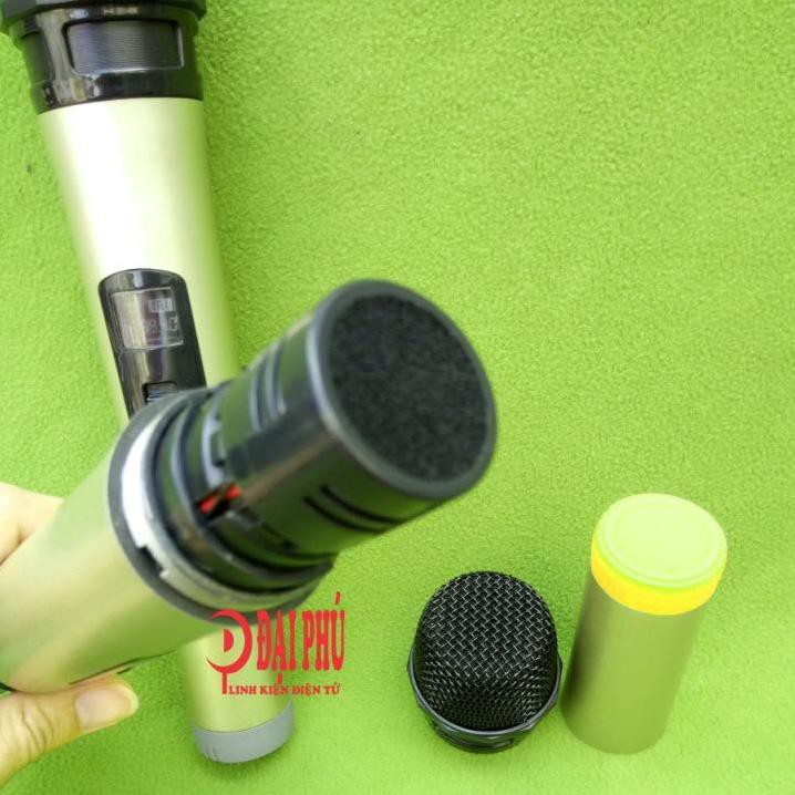 Micro không dây đơn VHF loa kéo mạch loa kéo màu vàng, micro cho loa kéo