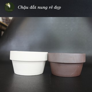 Combo 5 chậu đất nung 13*7 xám nâu