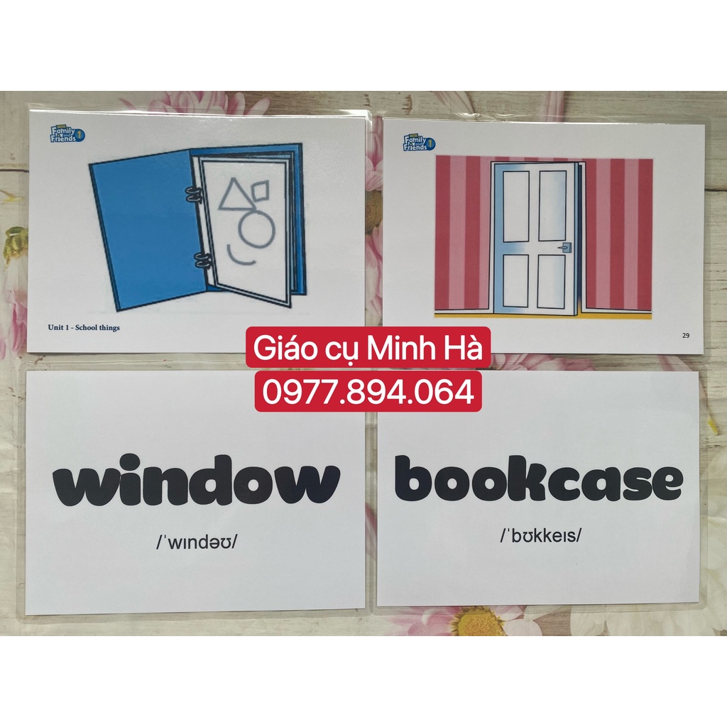 Flashcards Family and Friends 1-phiên bản 2nd-183 thẻ ép plastic