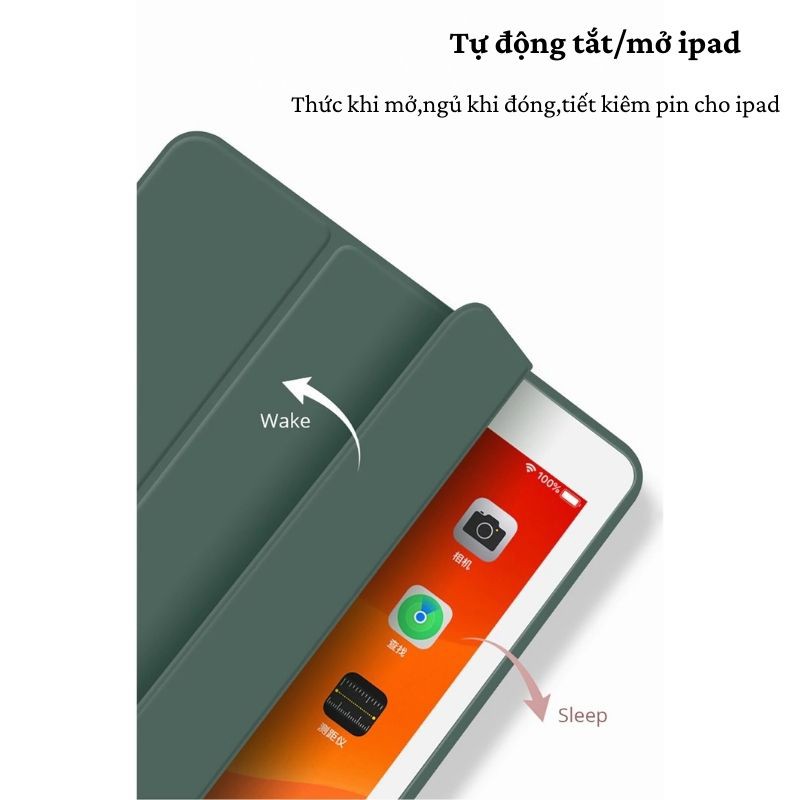 Bao Da Thông Minh Cho Ipad Phiên Bản Có Khay Đựng Bút Chính Hãng Donie 100% Viền Silicon P01 | BigBuy360 - bigbuy360.vn