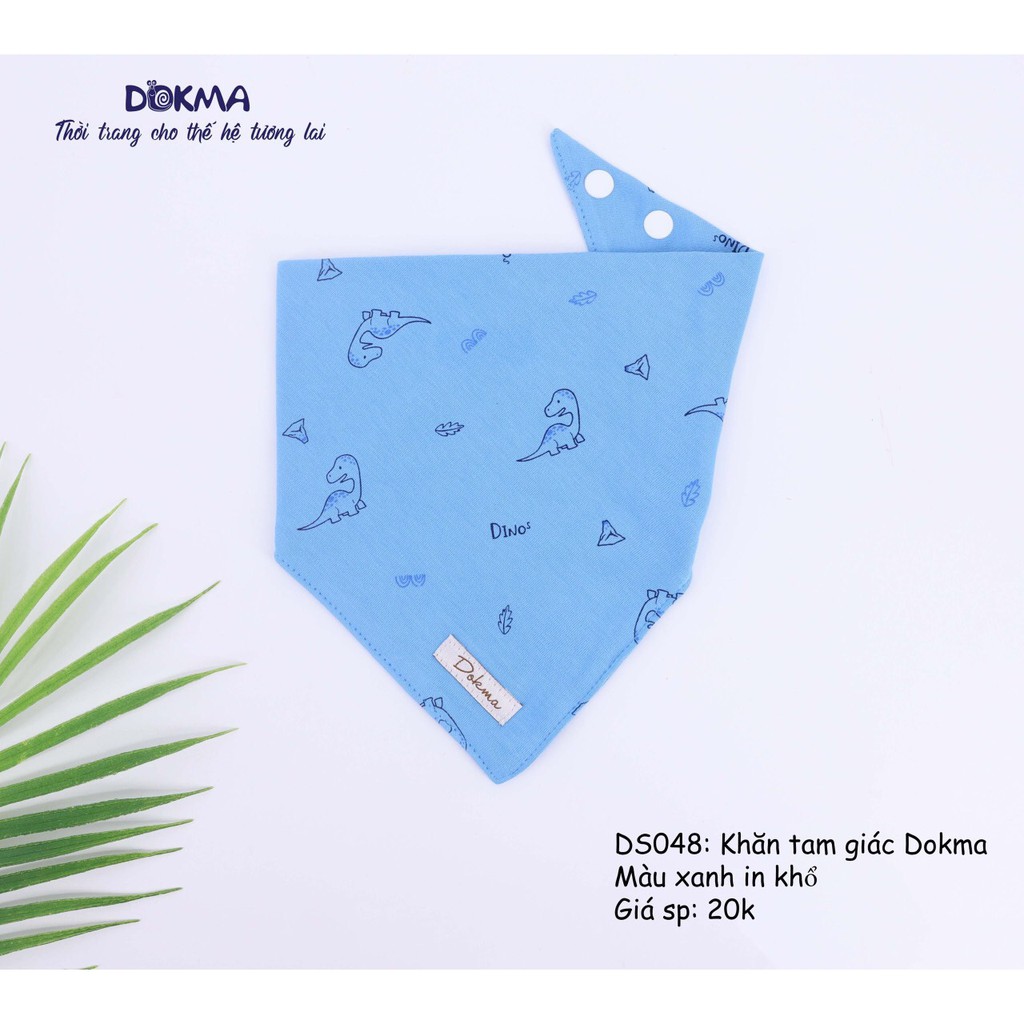 Khăn yếm tam giác cotton Dokma in hình siêu xinh