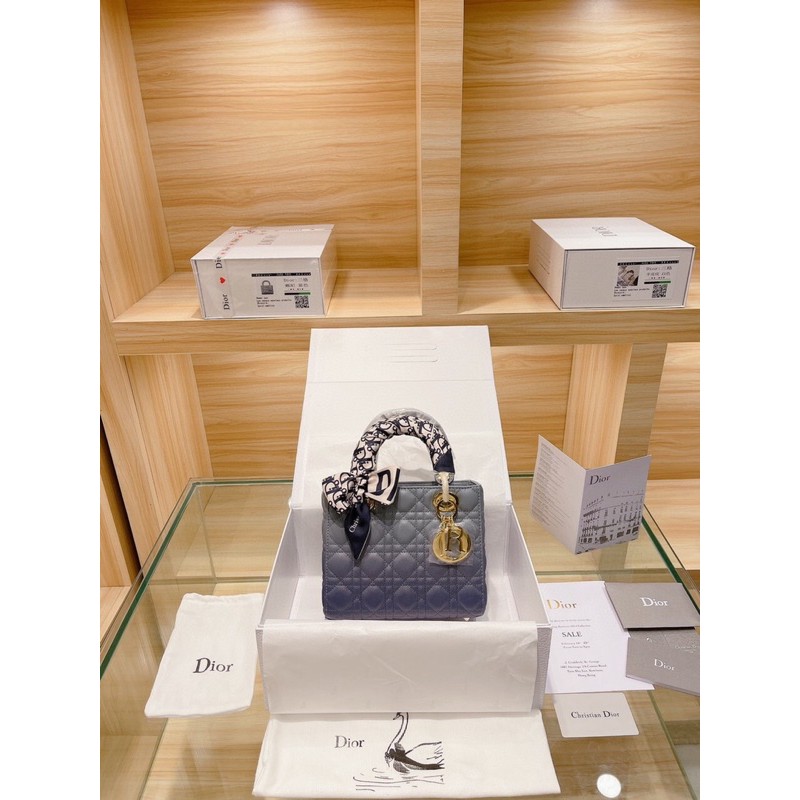 TÚI DIOR LADY DA MỀM 5 Ô  MÀU LOANG