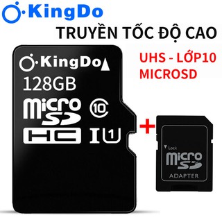 Kingdo Thẻ nhớ MicroSD Class 10 (Kèm Adapter) - 32GB, 64GB, 128GB