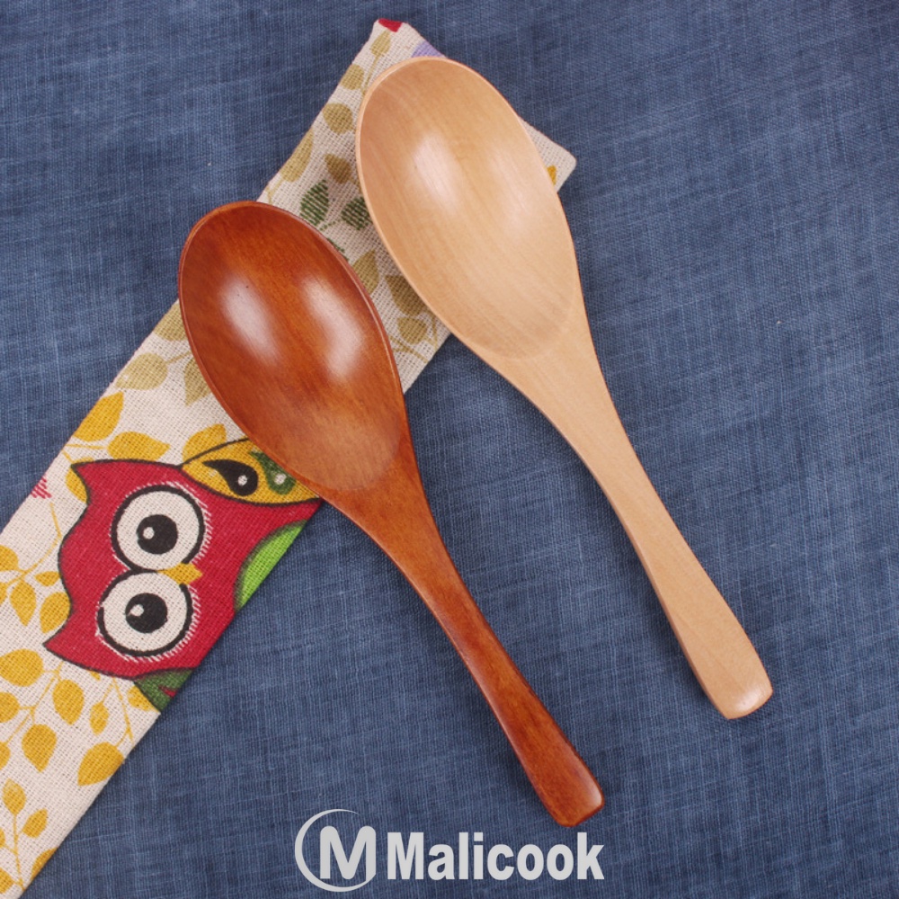 Thìa gỗ ăn súp kiểu Nhật Bản  từ gỗ tự nhiên MALICOOK