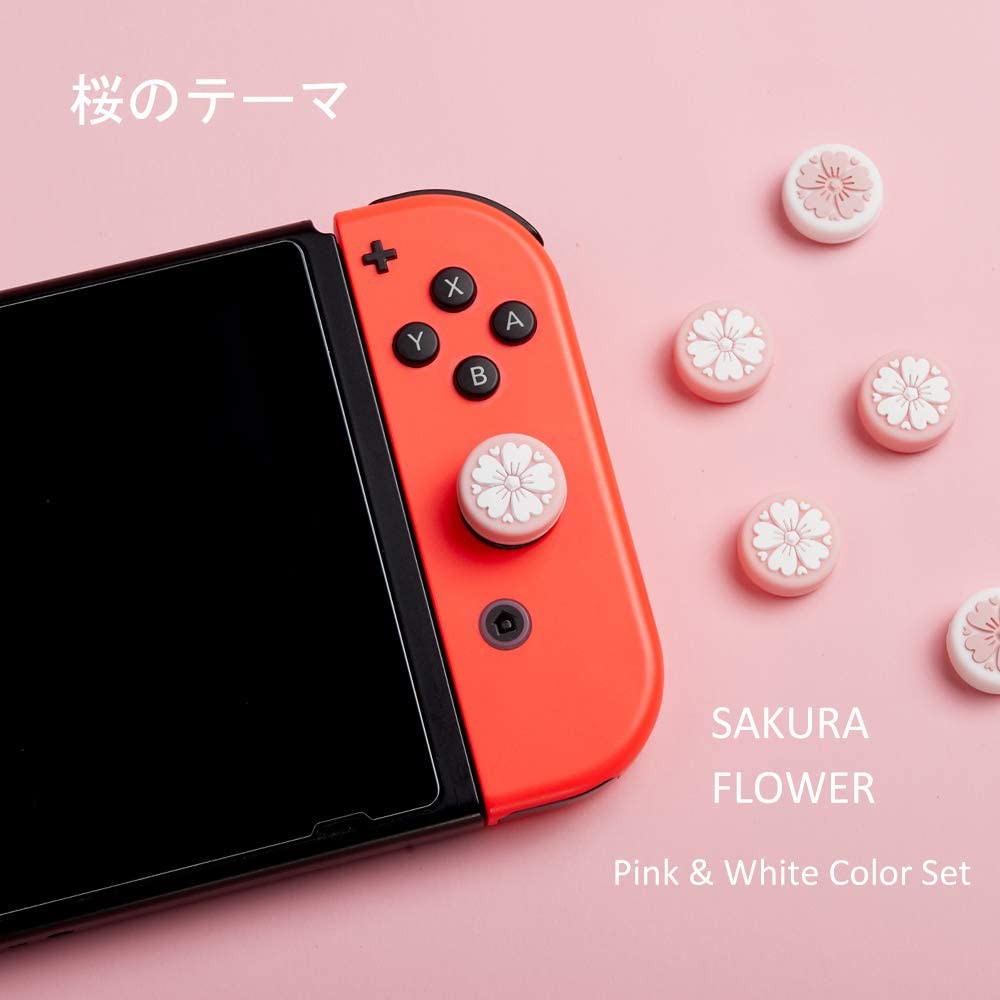 Lammcou Set 4 Nắp Silicon Mềm Bảo Vệ Nút Bấm Điều Khiển Chơi Game Nintendo Switch & Lite