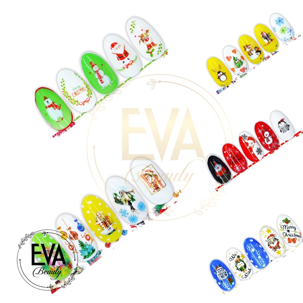 Decal Dán Móng Tay 3D Nail Sticker Hoạ Tiết Trang Trí Noel Giáng Sinh EB024