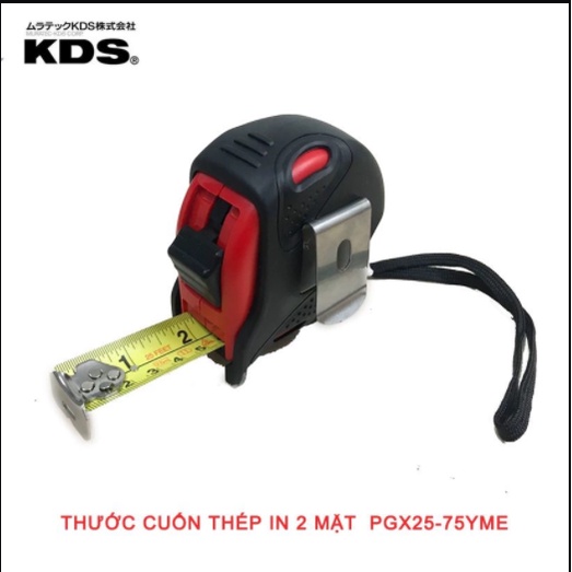 Thước cuộn thép 7.5m Nhật Bản hệ Inch và Met KDS PGX25-75YME