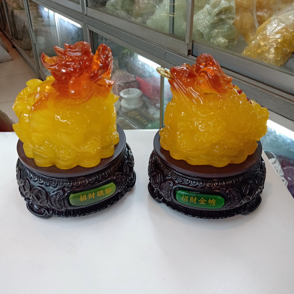 Cặp Cóc Thiềm Thừ Tỳ Hưu Phong Thuỷ Đế Gỗ Chiêu Tài Hút Lộc Cho Gia Chủ