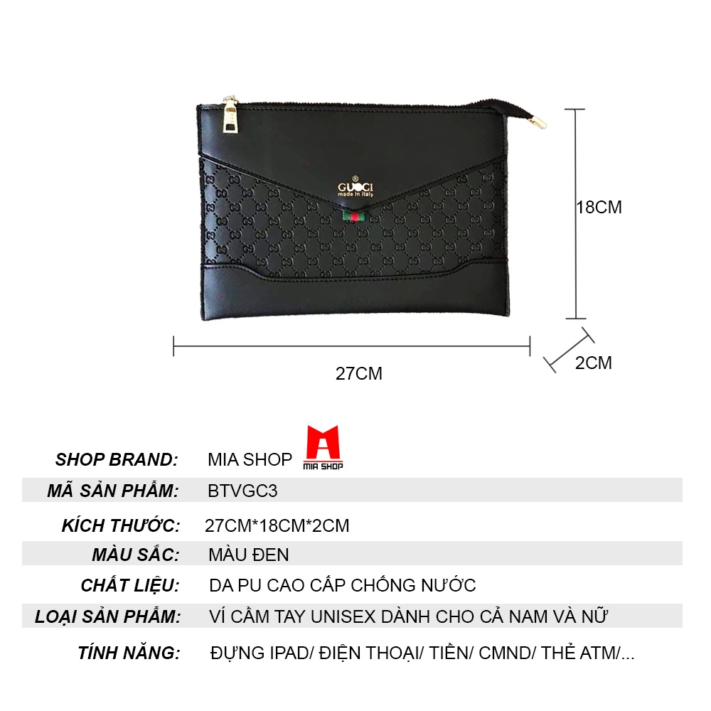 Clutch Ví Cầm Tay Nam Nữ Bản To Kẹp Nách Đựng Vừa Điện Thoại Unisex GIÁ SỈ MIA Clutch MIA SHOP 1994