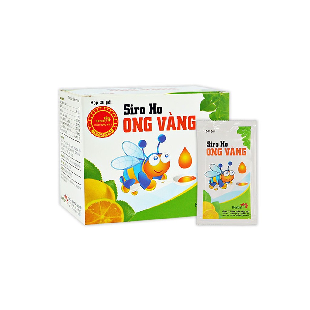 Siro ho Ong Vàng (Hộp 30 gói x 5ml)