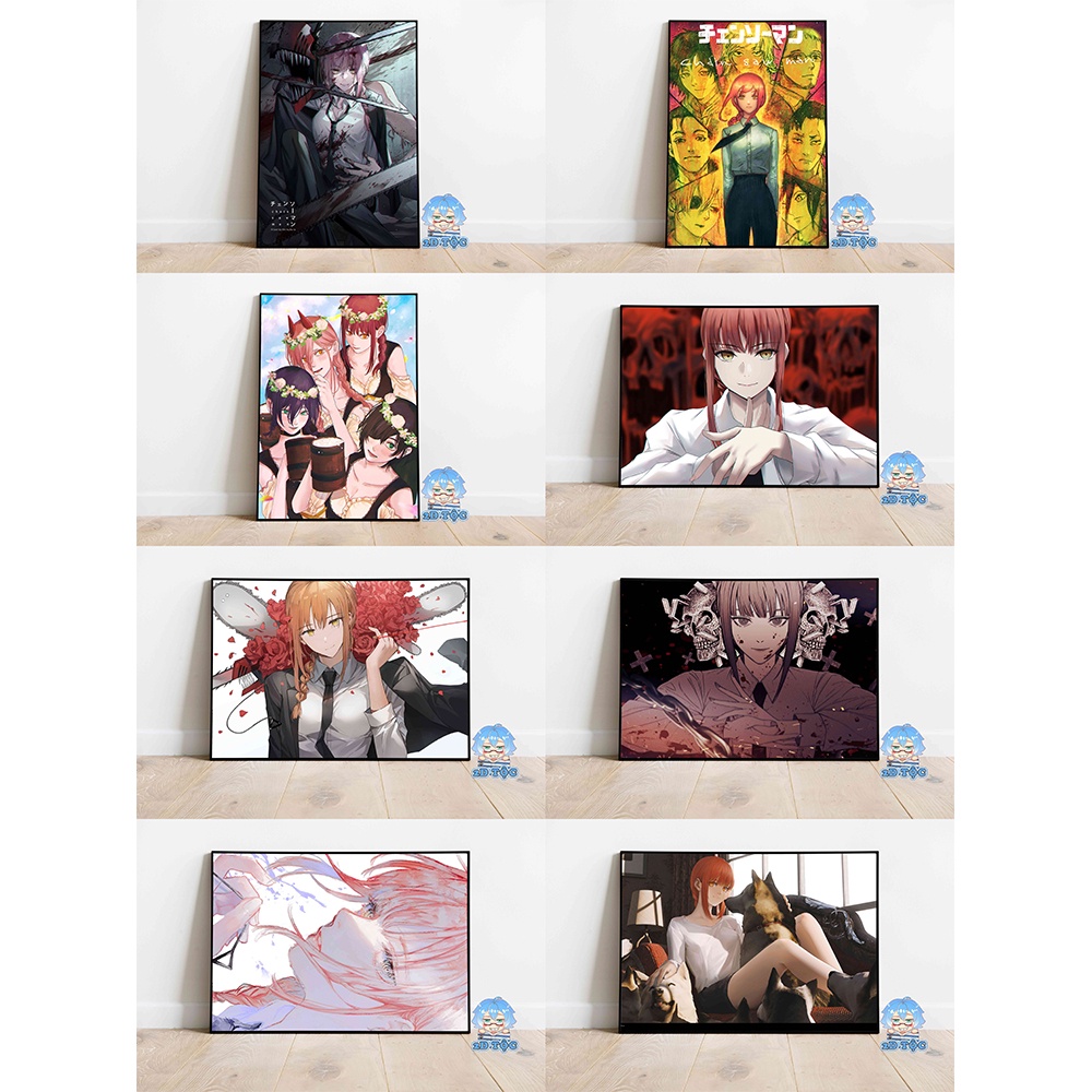 Tranh poster A3 Makima (10) Anime Manga Chainsaw Man chất liệu giấy cao cấp - 2d tộc shop