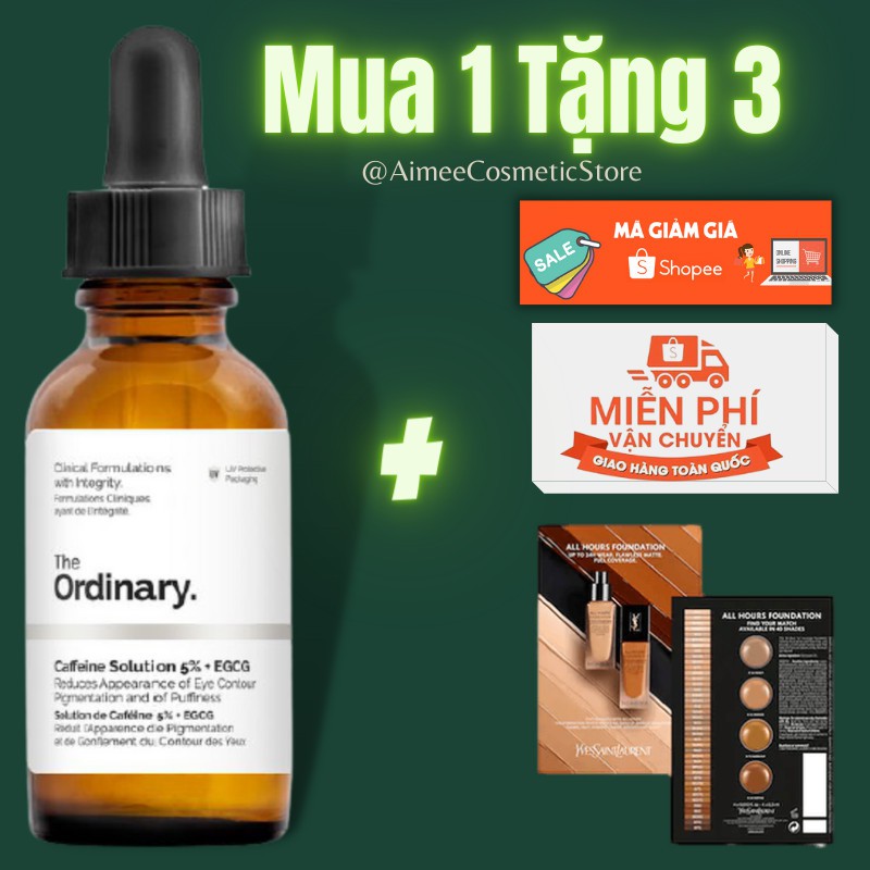 [Mua 1 Tặng 3 - Freeship] Serum Dưỡng da mắt -The Ordinary Caffeine Solution 5% + EGCG - Giữ ẩm, chống thâm, giảm thâm | BigBuy360 - bigbuy360.vn